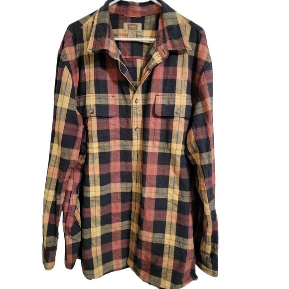 Other - The Foundry Curry Plaid Long Sleeve Flannel Shirt 2XLT